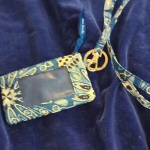 Vera Bradley Blue I D Purse & Lanyard